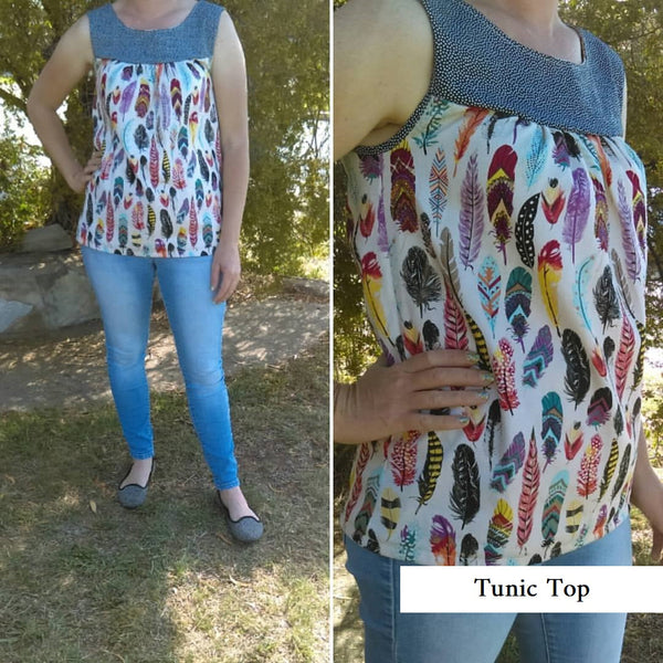 PRE-ORDER 80's Inspired- "Abstract Shapes- Leopard" Tunic Top