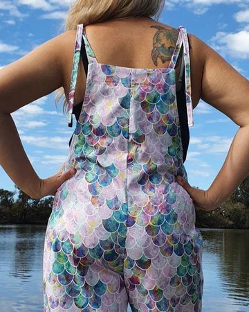 PRE-ORDER 80's Inspired- "Tropical Fruits" Shorty Overalls