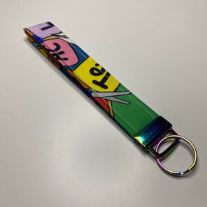 Teachers Print Key Fob (Rainbow Hardware)