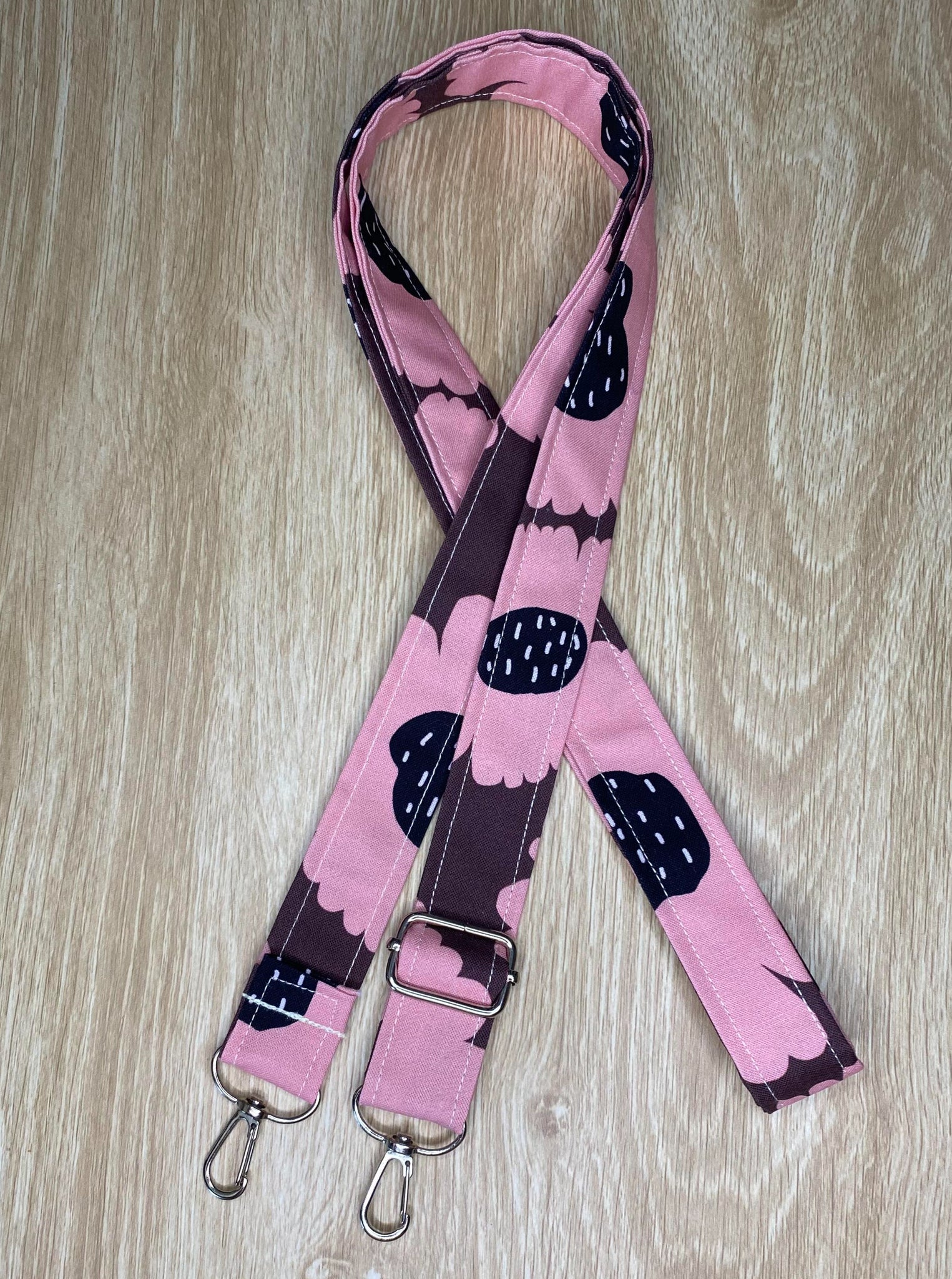 Dusty Pink Flowers Bag Strap