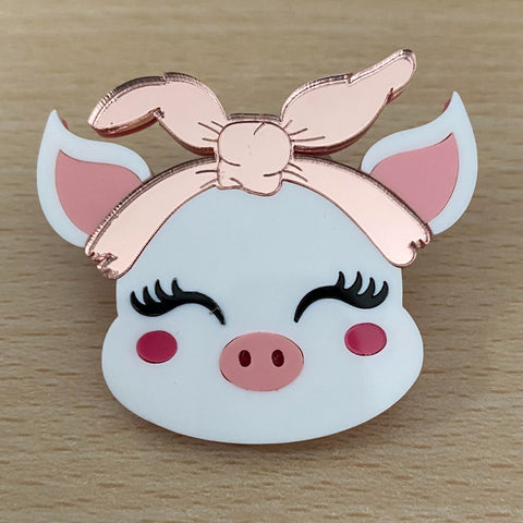 Mrs Piggy Acrylic Badge