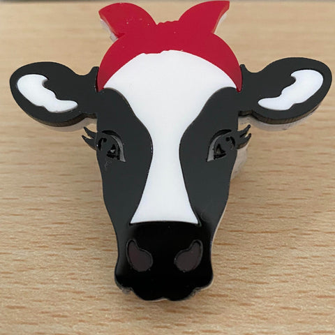 Cow Acrylic Badge
