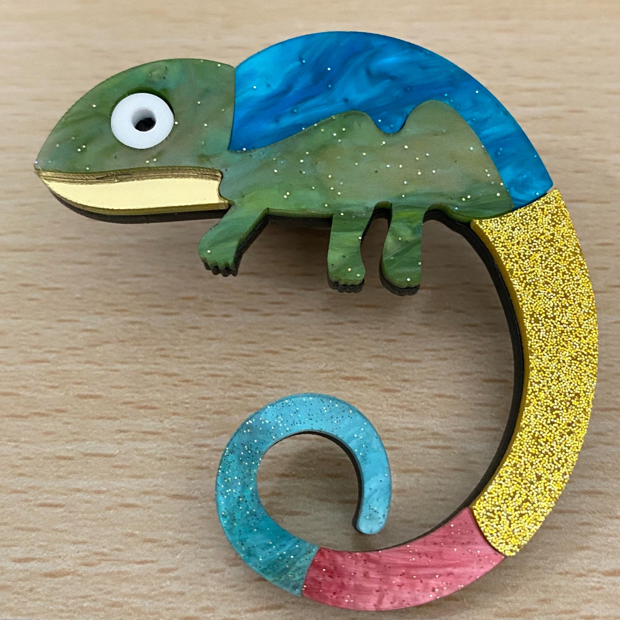 Chameleon Acrylic Badge