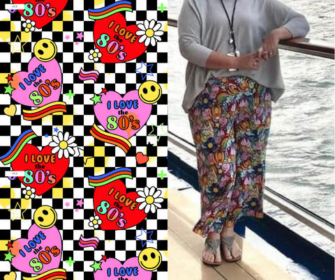 PRE-ORDER-80's Inspired "I Love the 80's" Culottes
